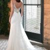 SIMPLE LACE TRUMPET WEDDING DRESS WITH SHEER BACK by Essense of Australia - Image 2