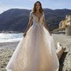 Long Sleeve V-neckline A-line Wedding Dress With Illusion Sleeves by Ines by Ines Di Santo - Image 1