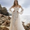 Strapless Sweetheart Neckline A-line Wedding Dress With Detachable Sleeves And Floral Details by Ines by Ines Di Santo - Image 1
