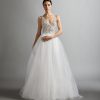 Sleeveless V-neckline A-line Wedding Dress With Beaded Bodice And Tulle Skirt by Lazaro - Image 1