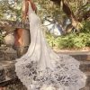 Sexy Embroidered Crepe Bridal Gown With A Statement Train by Maggie Sottero - Image 2