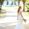 LACE AND CREPE WEDDING DRESS WITH STATEMENT BACK by Martina Liana - Image 2