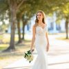 LACE AND CREPE WEDDING DRESS WITH STATEMENT BACK by Martina Liana - Image 1