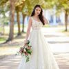 LACE AND TULLE A-LINE WEDDING DRESS WITH SQUARE NECKLINE by Martina Liana - Image 1