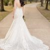 MODERN FIT-AND-FLARE WEDDING DRESS WITH GRAPHIC LACE by Martina Liana - Image 2