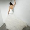 Strapless Fit And Flare Wedding Dress With Textured Skirt by Rivini - Image 2