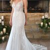 LACE FIT-AND-FLARE WEDDING DRESS WITH EMBROIDERED LACE AND BACK DETAIL by Stella York - Image 1