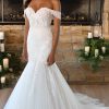 LACE FIT-AND-FLARE WEDDING DRESS WITH OFF-THE-SHOULDER STRAPS by Stella York - Image 1
