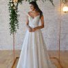 SPARKLING A-LINE WEDDING DRESS WITH OFF-THE-SHOULDER STRAP by Stella York - Image 1