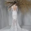 Long Sleeve High Neckline Embroidered Mermaid Wedding Dress With Sheer Lace by Tony Ward - Image 2