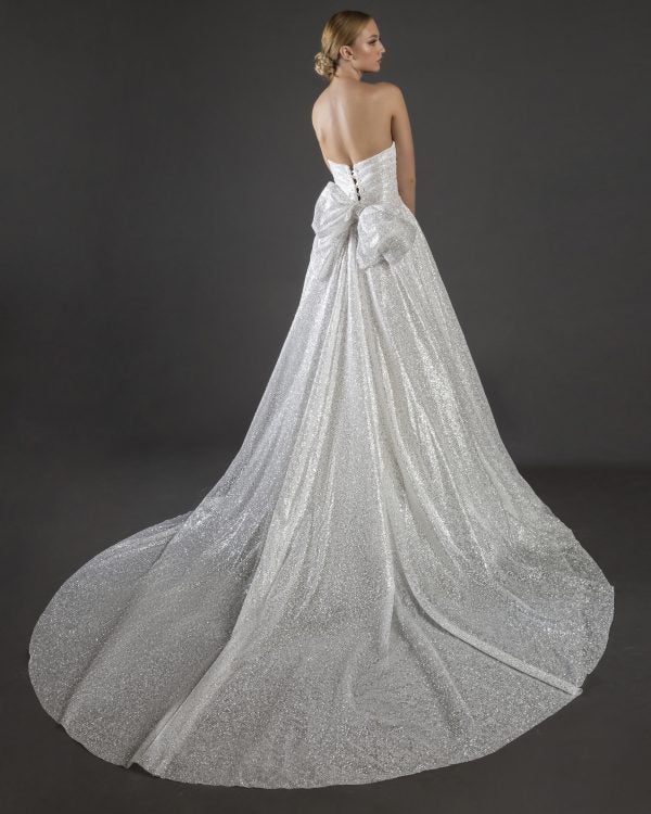 Strapless Sparkle A-line Wedding Dress by Love by Pnina Tornai - Image 2