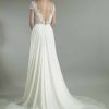 Cap Sleeve V-neckline A-line Wedding Dress With Lace Bodice And Flowing Skirt by Augusta Jones - Image 2