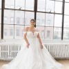 LACE SWEETHEART NECKLINE WEDDING DRESS WITH DETACHABLE OFF-THE-SHOULDER SLEEVES by Essense of Australia - Image 1