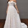 ELEGANT LACE SWEETHEART WEDDING DRESS WITH OFF-THE-SHOULDER STRAPS by Martina Liana - Image 1