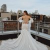 GLAMOROUS TRUMPET WEDDING DRESS WITH FLORAL LACE APPLIQUES by Martina Liana Luxe - Image 2