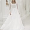 Sleeveless Square Neckline Sparkle Ball Gown Wedding Dress by Michelle Roth - Image 2