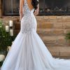 SLEEVELESS LACE FIT-AND-FLARE WEDDING DRESS WITH LONG TRAIN by Stella York - Image 2