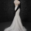 Cap Sleeve Fit And Flare Lace Wedding Dress With Sparkles Throughout by Vera Wang Bride - Image 2