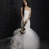 Strapless Fit And Flare Wedding Dress With Tulle Skirt by Vera Wang Bride - Image 1