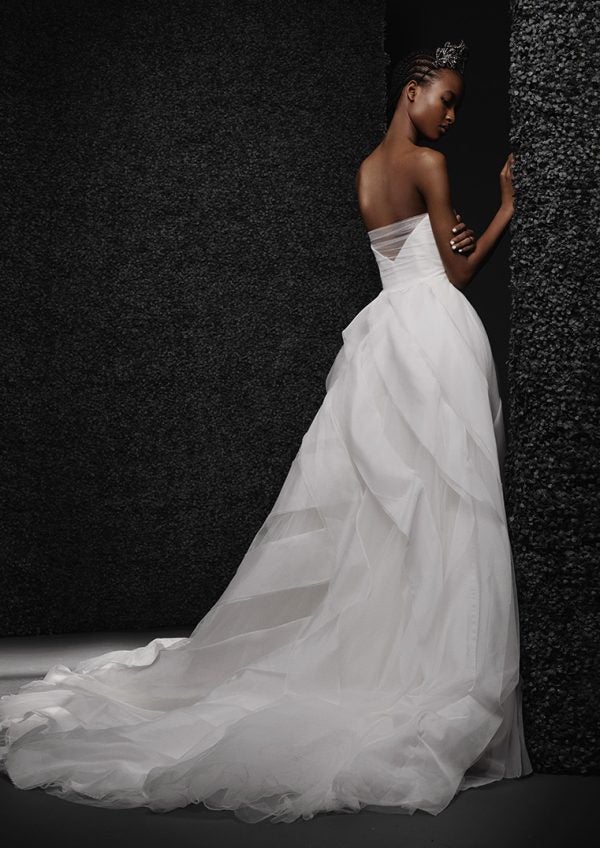 Strapless Sweetheart Neckline Ball Gown Wedding Dress With Organza And Tulle Details by Vera Wang Bride - Image 2