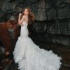 Strapless Sweetheart Neckline Mermaid Wedding Dress With Beaded Bodice And Ruffled Skirt by Disney Fairy Tale Weddings Collection - Image 2