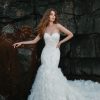 Strapless Sweetheart Neckline Mermaid Wedding Dress With Beaded Bodice And Ruffled Skirt by Disney Fairy Tale Weddings Collection - Image 1