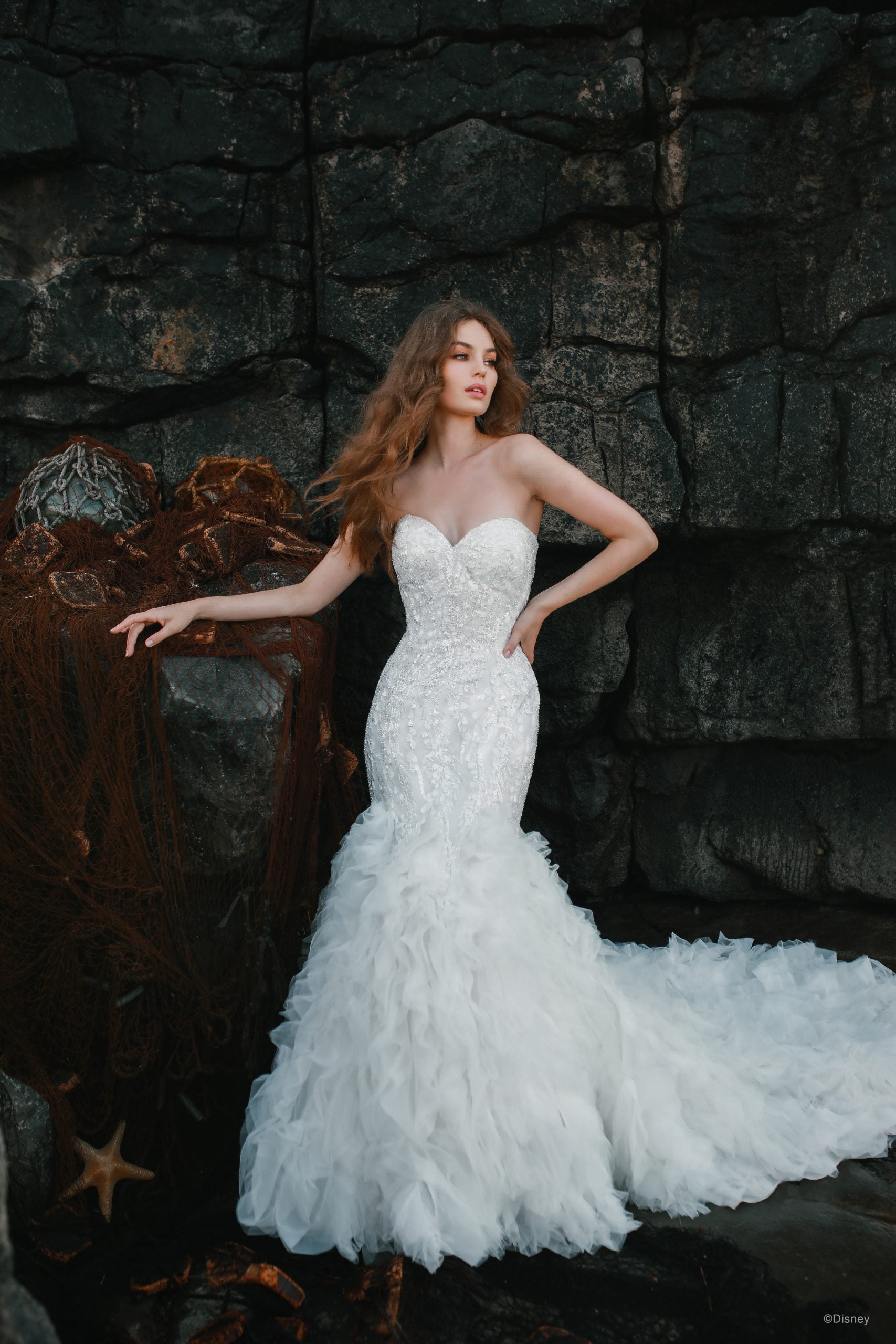Lace Appliques White/Ivory Mermaid Wedding Dress Long Sleeve V Neck Bridal  Gown | eBay