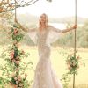 V-neckline Fit And Flare Wedding Dress With Beading Throughout by Disney Fairy Tale Weddings Collection - Image 1