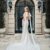 CRYSTAL/PEARL BEADED SHEATH GOWN WITH LOW BACK by Estee Couture - Image 1