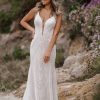 Fully Beaded Backless Sheath Wedding Dress With V-neckline by Allure Bridals - Image 1