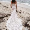 Sheath Wedding Dress With V-neckline And Lace Appliqué by Allure Bridals - Image 2