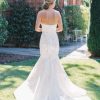 Strapless Floral Fit And Flare Wedding Dress With Sequin Appliqués And V-neckline by Anne Barge - Image 2