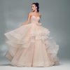 Strapless Sweetheart Neckline Ball Gown Wedding Dress With Shimmer Tulle by Lazaro - Image 1
