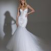 Strapless Sweetheart Neckline Embroidered Lace Mermaid Wedding Dress by Pnina Tornai - Image 1