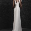 Fully Beaded Sheath Wedding Dress With Deep V-neckline And Middle Slit by Vera Wang Bride - Image 2