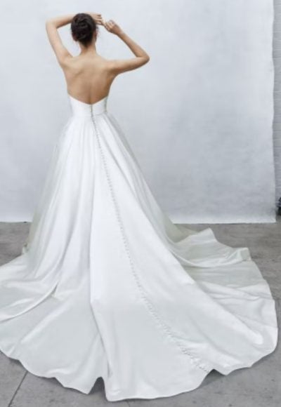 Satin Strapless Ball Gown with Empire Waist by Alyne by Rita Vinieris - Image 2