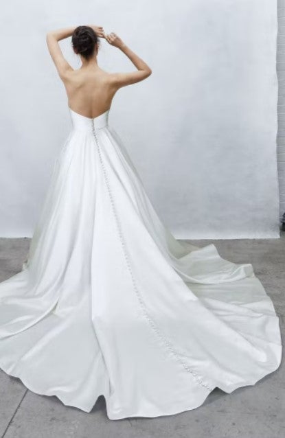 Satin Strapless Ball Gown with Empire Waist by Alyne by Rita Vinieris - Image 2