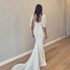 Beaded Sheath Wedding Dress With Cap Sleeves by Anna Campbell - Image 2
