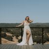 Sleeveless A-line Wedding Dress With Slit by Beccar la Curve - Image 1
