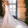 Classic Fit And Flare Wedding Dress With Double Straps And Detachable Bow by Essense of Australia - Image 2