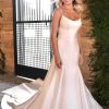 Classic Fit And Flare Wedding Dress With Double Straps And Detachable Bow by Essense of Australia - Image 1