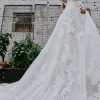 Lace A-line Wedding Dress With Long Sleeves by Essense of Australia - Image 2