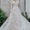 Lace A-line Wedding Dress With Long Sleeves by Essense of Australia - Image 1