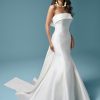 Strapless Mermaid Wedding Dress With Bow by Maggie Sottero - Image 1