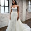 Beaded Fit And Flare Wedding Dress With Detachable Overskirt by Martina Liana - Image 1
