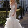 Crystal Embellished Mermaid Tulle Skirt Wedding Gown by Pnina Tornai - Image 1