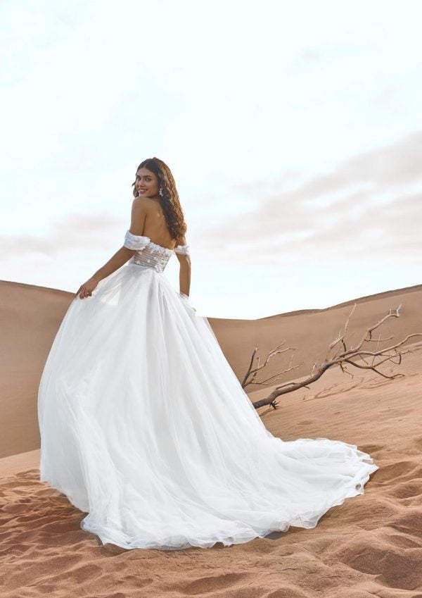 Off The Shoulder A-line Wedding Dress 