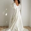 Ball Gown Wedding Dress With Lantern Sleeves And Front Slit by Rebecca Schoneveld - Image 2
