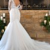 Long Sleeve Lace Fit And Flare Wedding Dress With Long Train by Stella York - Image 2