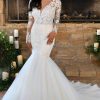 Long Sleeve Lace Fit And Flare Wedding Dress With Long Train by Stella York - Image 1